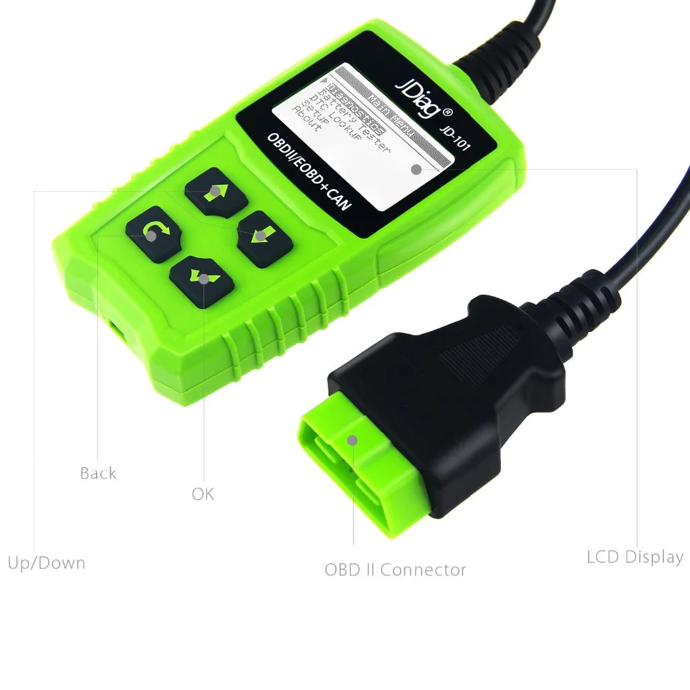 JDiag OBD2 OBDII код читателя инструменты сканирования OBD 2 II сканер автомобиль