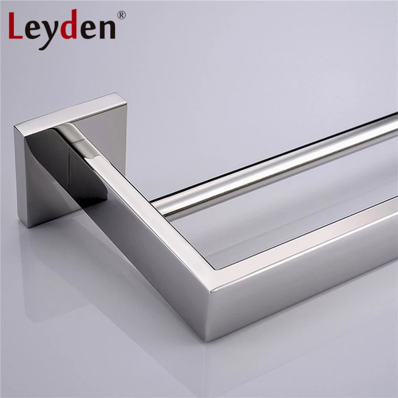 Leyden 304 квадратная вешалка для полотенец из нержавеющей стали двойная