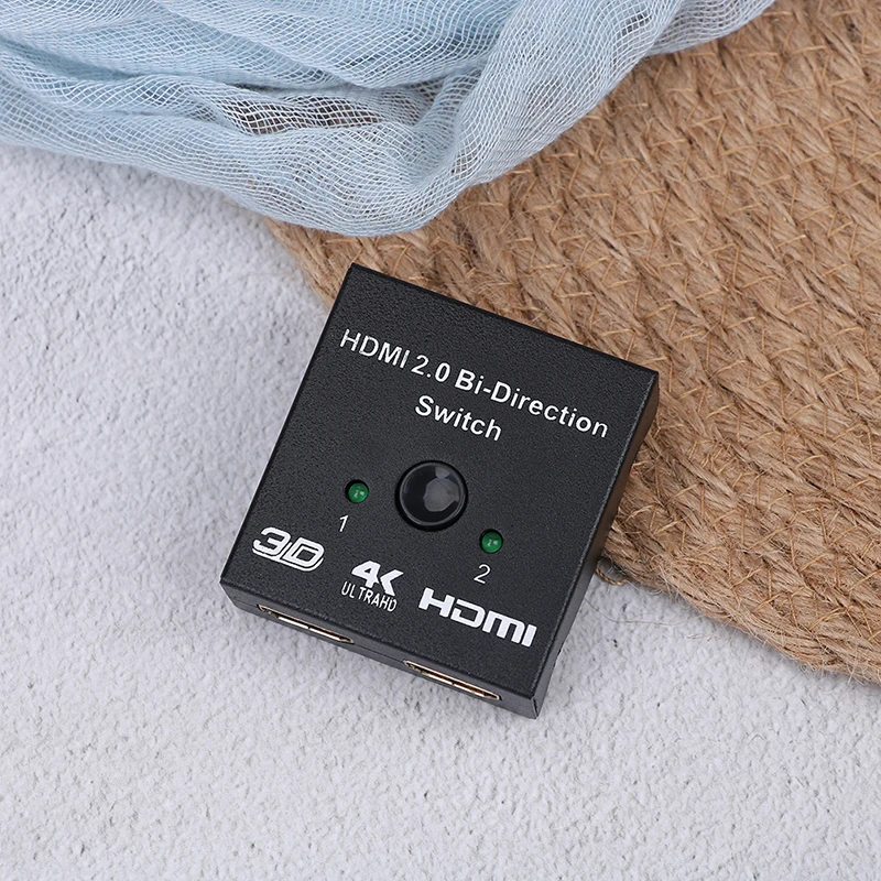 2-Port HDMI Bi-directional 2x1 Switch Switcher/1x2 Splitter Selector 3D 1.4V Passthrough-Supports Ultra HD 4K
