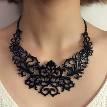 Tocona Trendy Gold Silver Black Hollow Out Heart Flower Shaped Chokers Necklace for Women Charming Collar Necklaces Jewelry 5514 Tocona Trendy Gold Silver Black Hollow Out Heart Flower Shaped Chokers Necklace for Women Charming Collar Necklaces Jewelry 5514