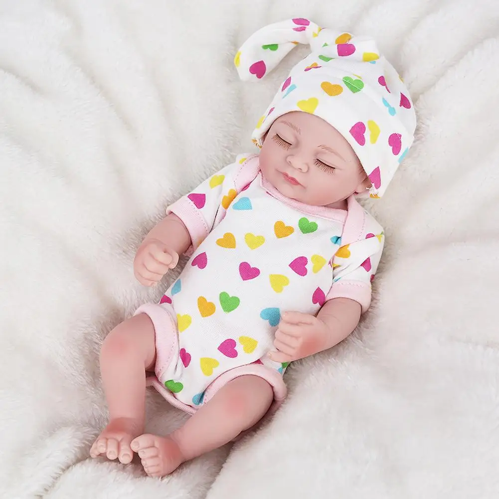 

Baby's Silicone Full Coverage Lifelike Simulated Company Girl Reborn Doll