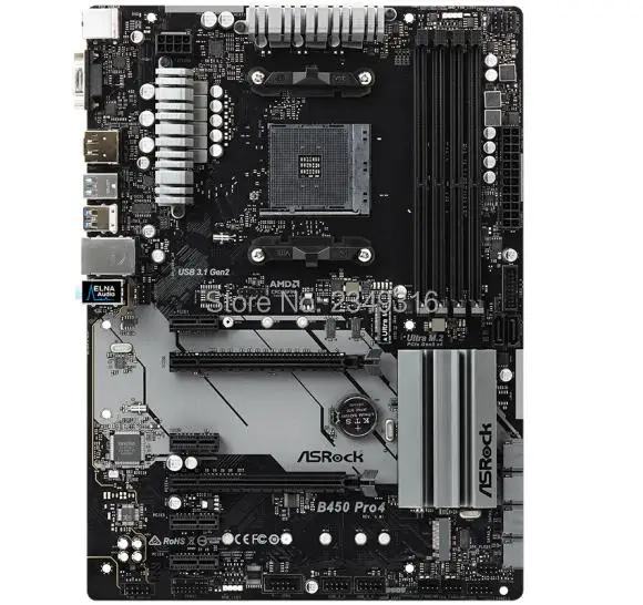 Новинка для ASRock B450 Pro4 рабочего Материнская плата B450 гнездо AM4 DDR4 SATA3 USB3.0 M.2