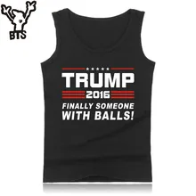 BTS Summer Hot Sale Trump 2017 Shirt Donald Trump Letter Printed Tank Top Men Sleeveless Shirt