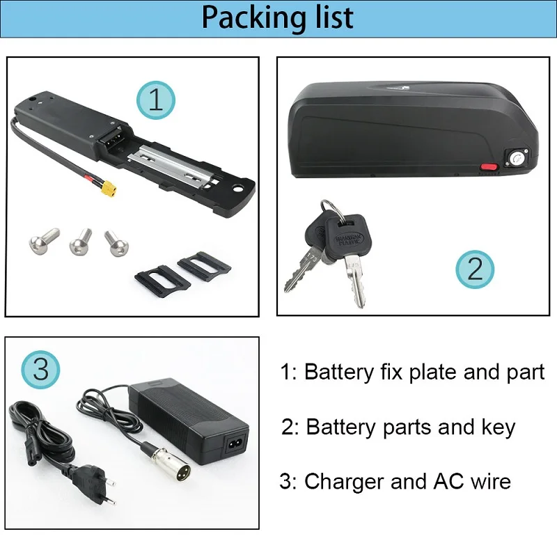 Best Hailong Plus E-bike Battery 36V 20Ah For Bafang Tongsheng BBS01 BBS02 TSDZ2 500W 350W 250W Electric Bicycle Motor Kits 1