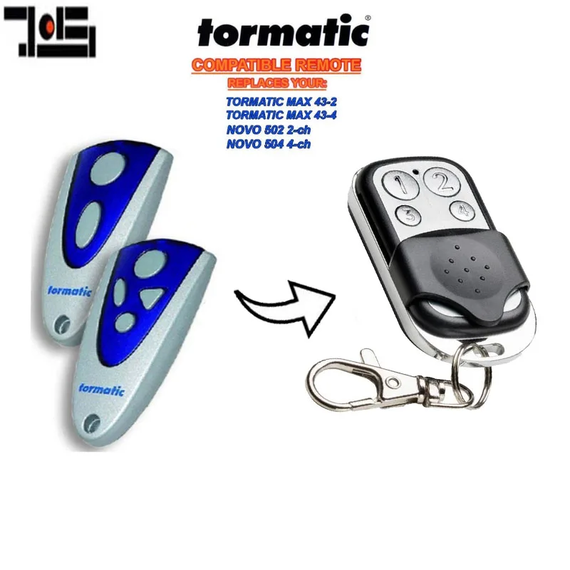 Для TORMATIC MAX 43-2, MAX 43-4, NOVO 502 2-CH, NOVO 504 4-CH Дистанционная замена Скалка код 433,92 МГц