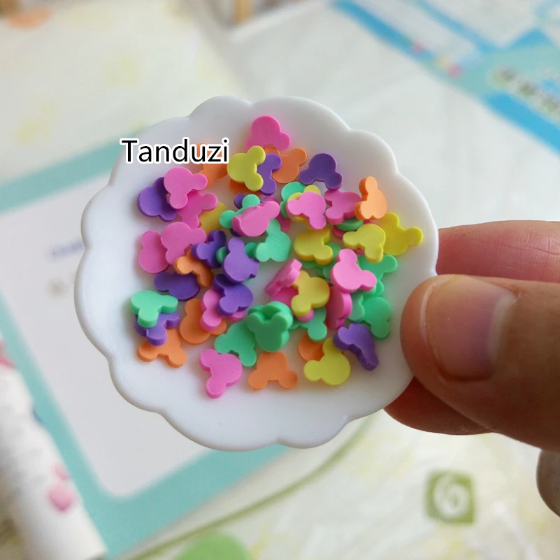 

Tanduzi 100g Kawaii Mouse Clay Sprinkle Simulation Cake Polymer Clay Flatback Cabochon Deco Parts Phone Beauty Decoration DIY