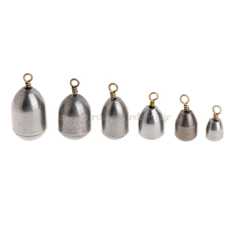 

5 Pcs/Set Fishing Sinker Lead 4/7/10/14/20/28g Weights Plummet Lure Tackle Slip N11 dropship