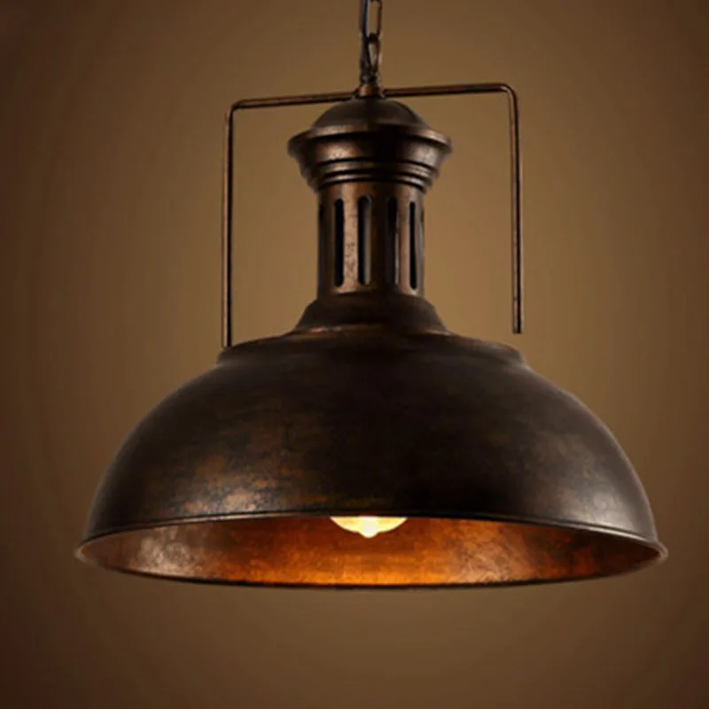 Us 53 01 5 Off Edison Vintage Industrial Lamp Shade Chain Pendant Light Retro Loft Iron Lighting Fixtures For Bar Coffee Shop In Pendant Lights From