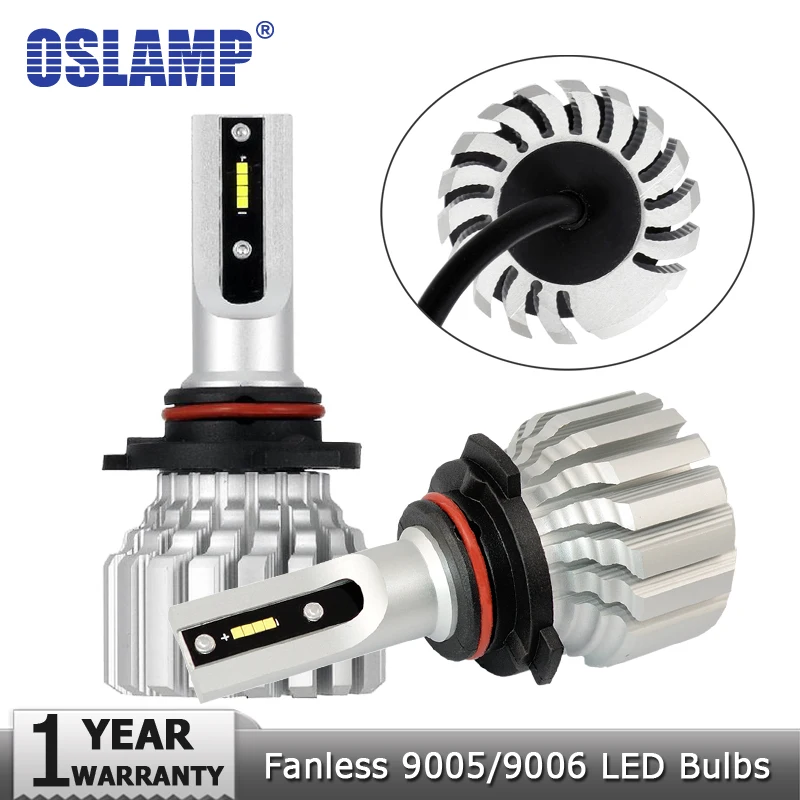 Oslamp автомобильный HB3/9005 светодиодный фонарь без вентилятора 60 Вт/комплект 7000LM 6500