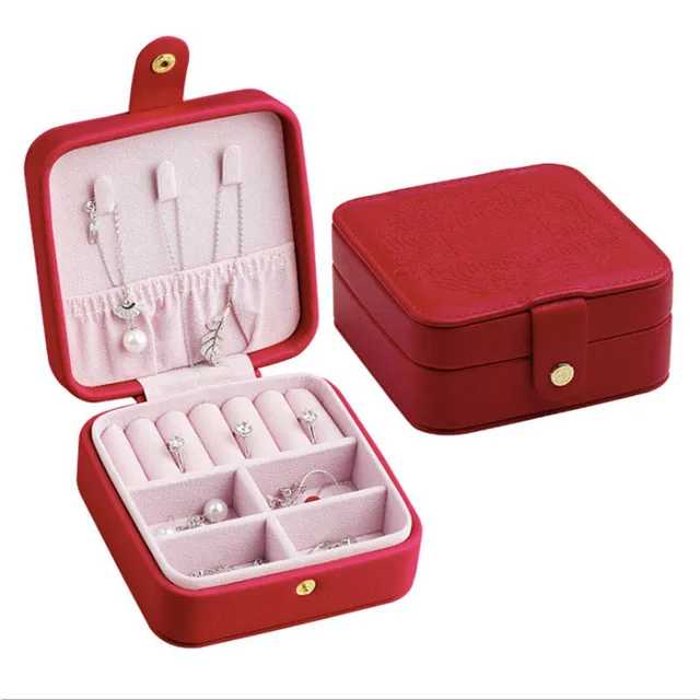 Best selling leather carrying case portable jewelry display cases