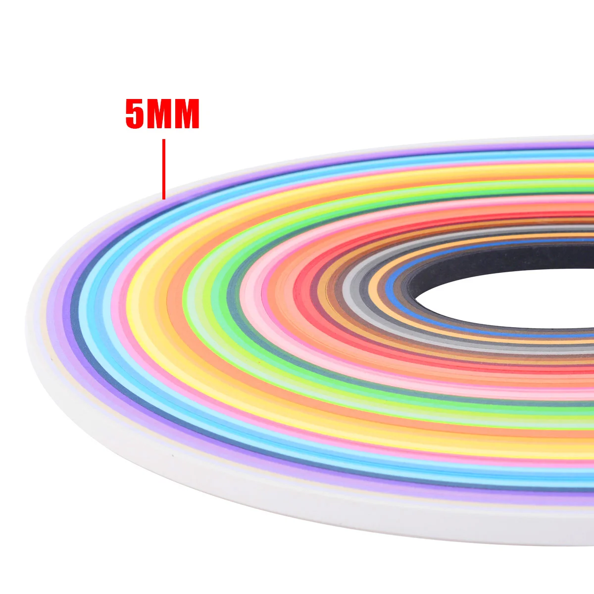 500pcs New Rainbow Quilling Paper 5*540mm Strips Quilling Paper Mixed 50 Colors Craft Kit for Scrapbook Gift DIY Decor