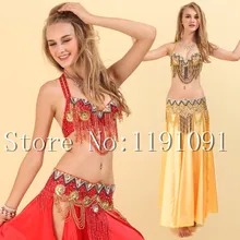 Стиль живота Танцевальный костюм носить бюстгальтер+ пояс 2 шт./компл. индийская одежда Египетский стиль живота Танцы r принять любой размер, 8 цветов VL-154