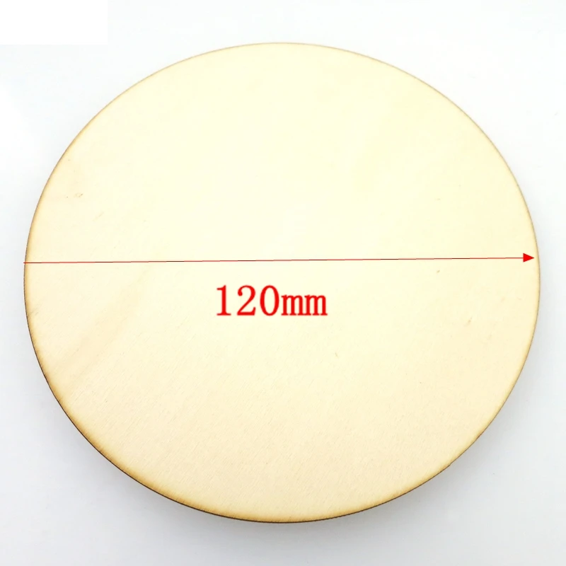 

(10pcs/lot) blank cut circle round wood crafts scrapbooking rings hair accessories 120*120*2.5mm 017001100