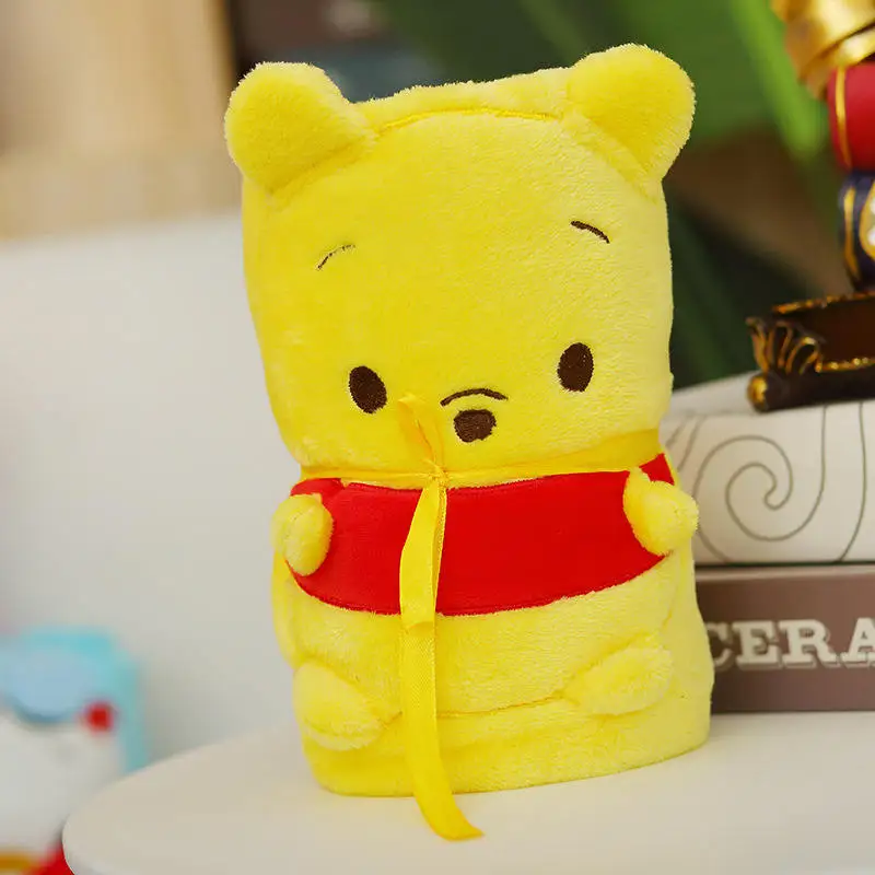 Disney мультфильм Микки Минни Маус Детское одеяло маленький плед летнее Фланелевое детское одеяло для девочек и мальчиков плюшевая игрушка; подарок - Цвет: Winnie