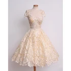 Save 1.25 on Summer Dress 2017 Hot New Short Sleeve Women Lace Dress V-Neck Ladies Slim Casual Woman Party Dresses Vestidos Femininos