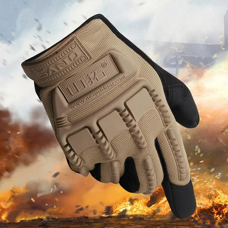 FuLang Cycling font b Gloves b font colloidal particles silica gel full Finger anti skidding elasticity