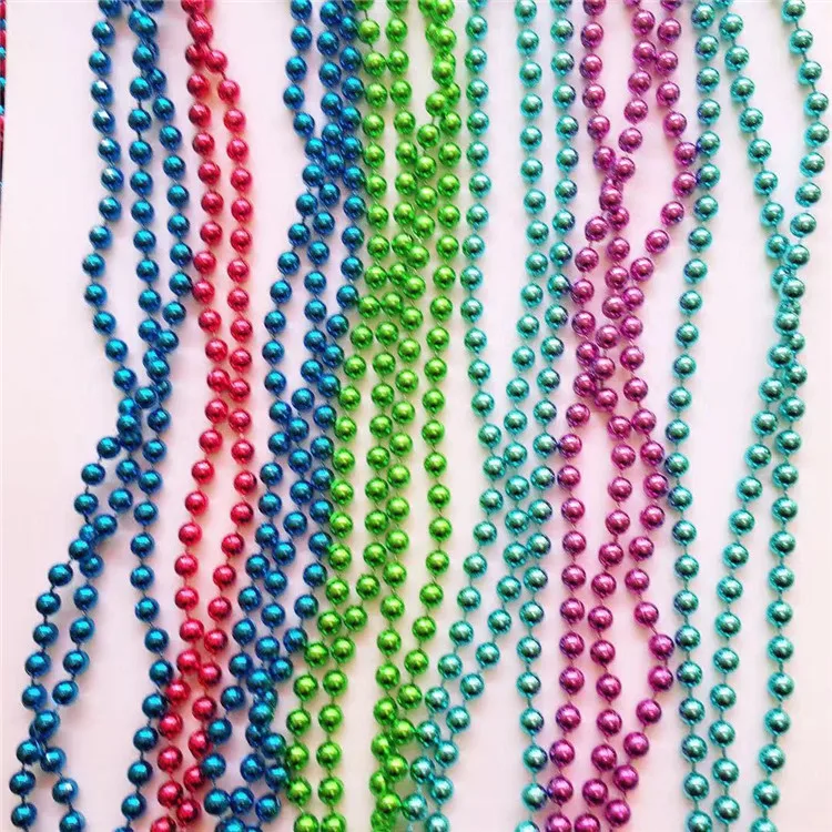 

2019 HOT 7mm x 84 cm Carnival Festival Decoration Accessories 7MM Electroplated Beads Beads DIY Necklace Apparel Accessories