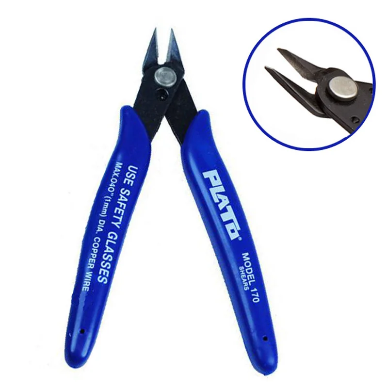 

5" Micro Soft Flush Cutter Wire Cable Cutter Electrical Shear Cutting Side 2.5mm Hardened Carbon Steel for Jewelry DIY