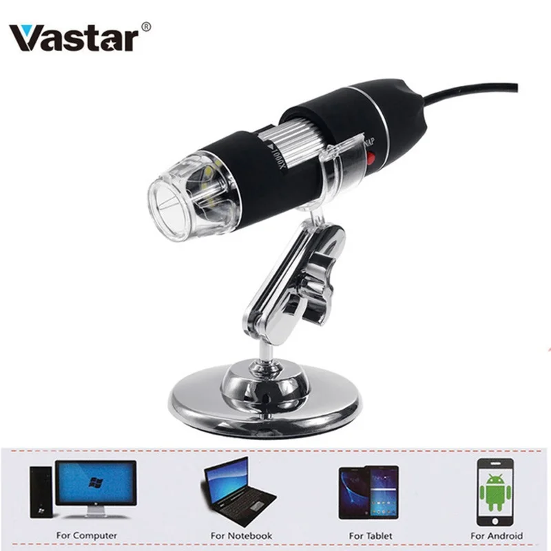 

Vastar Mega Pixels 500X 1000X 1600X 8 LED Digital USB Microscope Magnifier Electronic Stereo USB Endoscope Camera