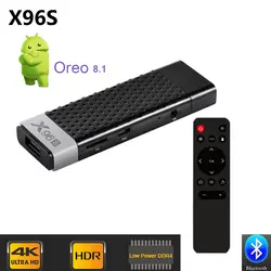 X96 S DDR4 4 ГБ Оперативная память 32 ГБ Встроенная память ТВ Stick Smart Android 8,1 ТВ Box Amlogic S905Y2 Wi-Fi Bluetooth 4 K HD ТВ ключ мини-ПК vs H96 Pro