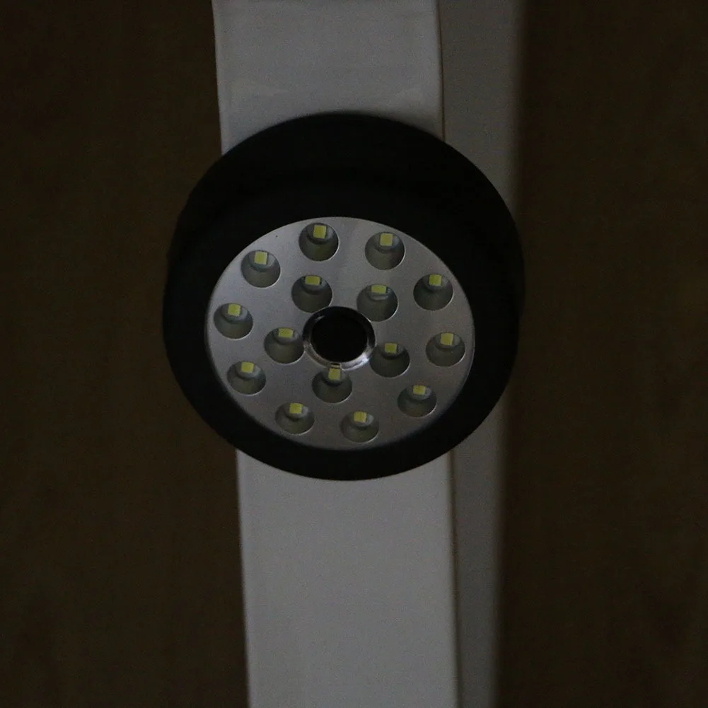 

Portable COB 15 LEDs Flashlight Magnetic Working Light Folding Hook Round Lamp Torch Linternas MDJ998