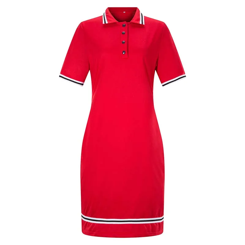 

Summer Women Polo Dress L-6XL Fashion Short Sleeve Stripe Bodycon Mini Pencil Dresses Female Elegant Casual Dress Vestidos