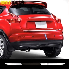 Schwanz Tor Abdeckung Trim FÜR Nissan JUKE 2011-2019 Chrome Hinten Stamm Tür Rand Molding Heckklappe Streifen Garnieren Styling 2014 2015 2016