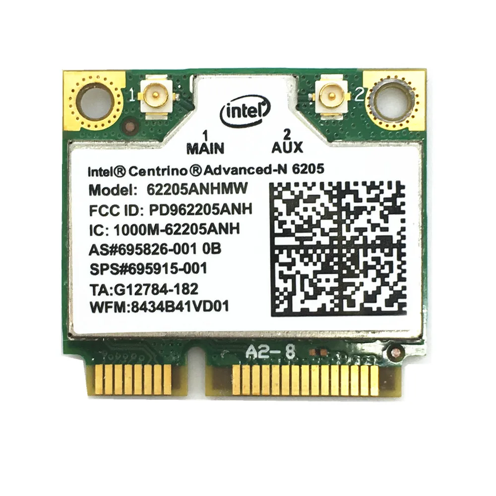 Для 6205 Intel 62205ANHMW 802.11a/b/g/n 2 4G/5 0 Ghz Беспроводная мини PCI-E карта для EliteBook 8470p 8770W SPS