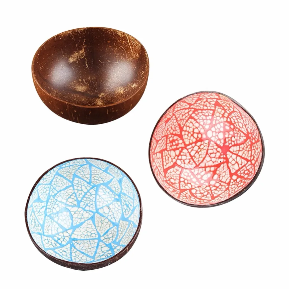 

Natural Desktop Coconut Shell Bowl Home Decorative Storage Tray Serving Bowl Candy Container Nuts Holder Kitchen Accessories