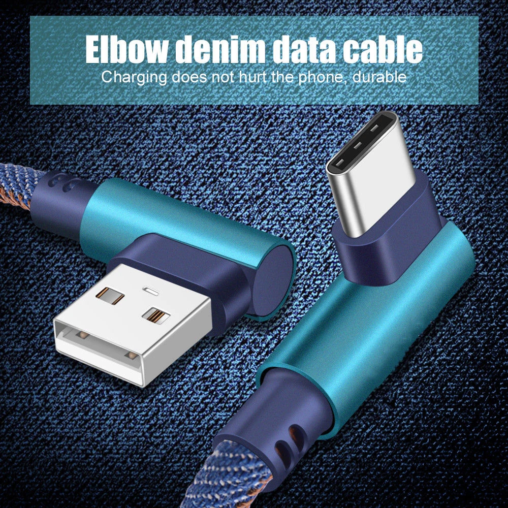 

Type C 90 Degree Right Angle USB C 3.1 Fast Data Sync Charging Charger Cable Hot