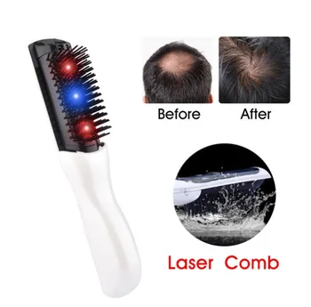 

Electric Laser Anti Loss Comb Hair Re-Growth Infrared Vibration Massage Therapy Hairbrush Physiotherapy Comb Head Scalp Massager