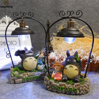 

Japanese Cartoon Resin Totoro Night Lights Art Decor Cute LED Totoro Lamp for Gift Home Decor lighting Fixtures