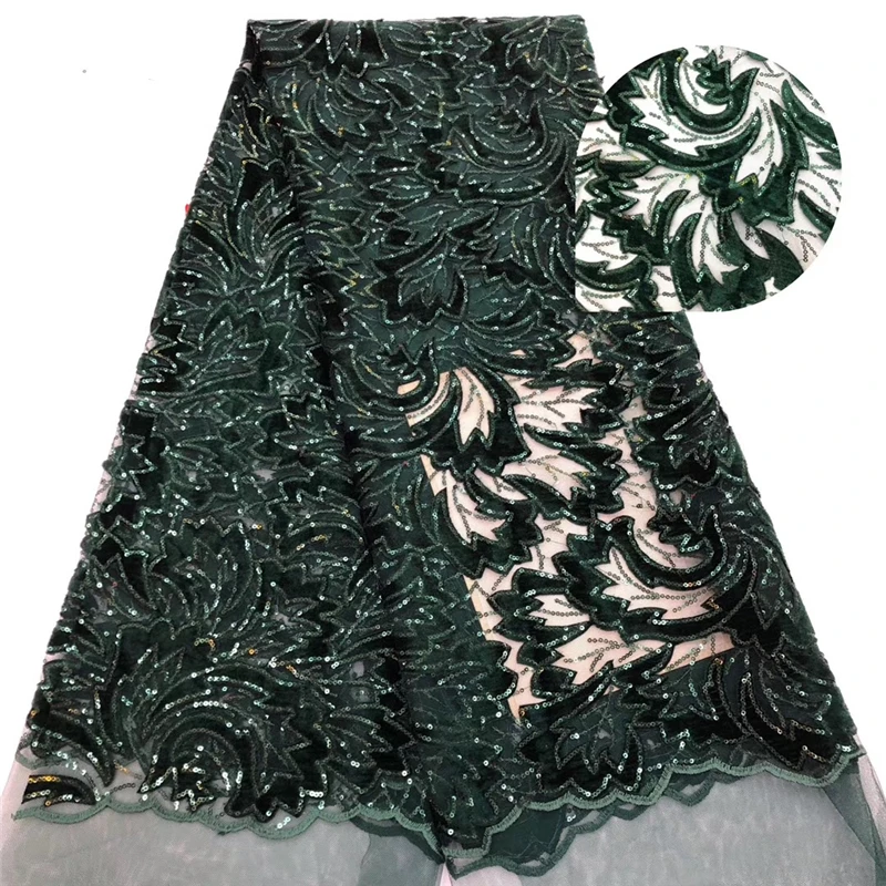 

Tollola African lace fabric 2019 high quality african French tulle lace fabric with Sequin guipure nigerian lace fabrics 5 yards