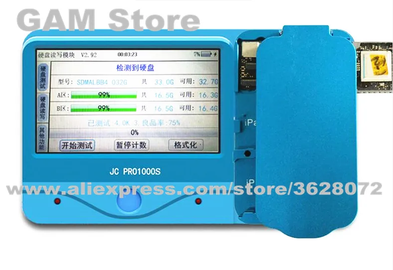 JC программист Pro 1000S NAND Flash Memory IC для iPad/iPhone чип жесткого диска для iCloud разблокировка, не удаляемый адаптер записи чтения