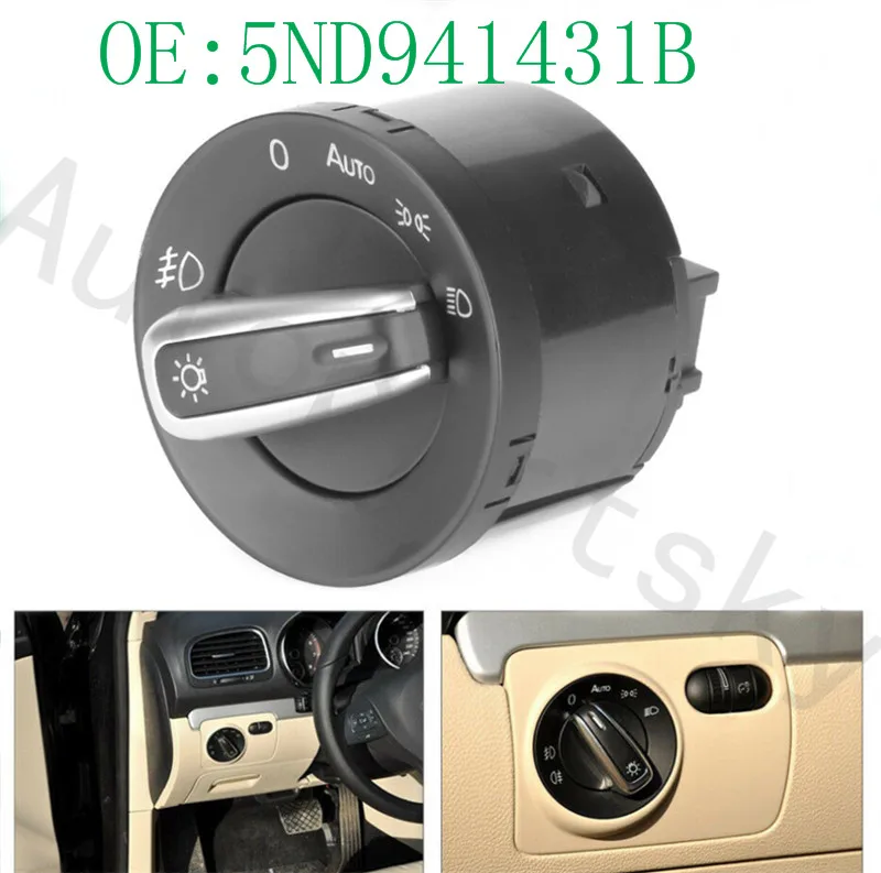 5ND941431B 3C8941431A 5ND941431A переключатель автомобильной фары для VW Volkswagen Golf GTI MK5 MK6 Jetta Passat B6