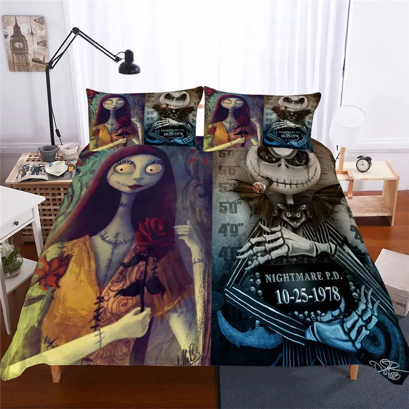 3d Queen Size Bedding Set King Size Nightmare Before Christmas