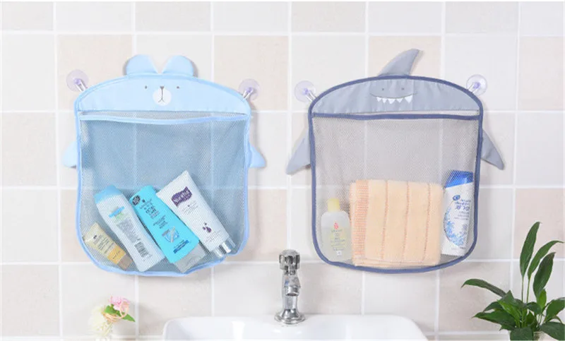 Baby Bathroom Mesh Bag for Bath Toys Bag Kids Basket for Toys Net Cartoon Animal Shapes Waterproof Cloth Sand Toys Beach Storage