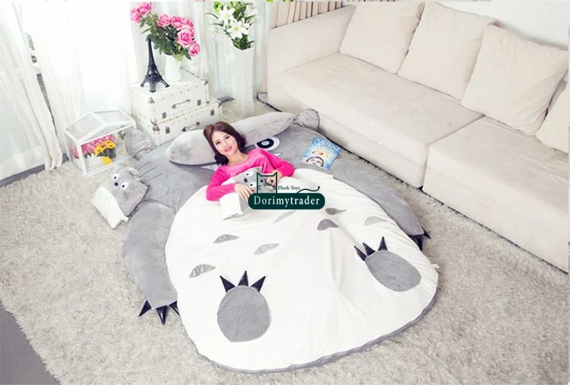 Dorimytrader pop anime totoro plush beanbag soft sleeping bag bed sofa tatami sofa 5 sizes kids and adults gift decoration DY61809 (21)