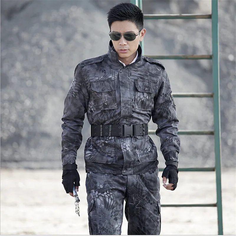 Тактическая армейская Военная Униформа Военная Маскировочная костюм наборы военные плюс размер 4XL куртка+ брюки рабочая одежда CS - Цвет: photo
