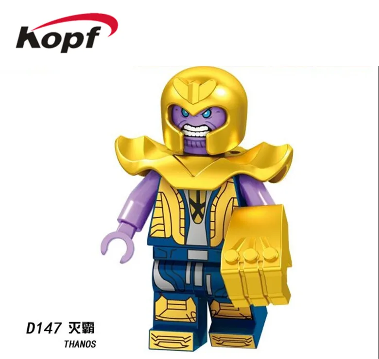 

Singel sale Avengers 4 End Game Space Thanos Tony Stark War Machine Figures Building Blocks For Children Toys D147