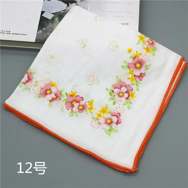 1pcs 1 шт.-5 шт. платок в цветочки леди цветочный женский платок Салфетка полотенца 35 см Новинка свадьба стол hanky RF2 - Цвет: 1pcs