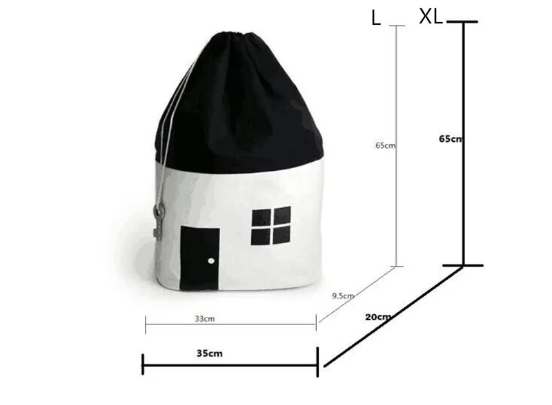 INS Nordic Cute Small House Newborn Baby Bedroom Decor Infant Baby Bed Room Sheets Bumper Bag For Toys Kids Easter Birthday Gift