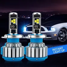 H4 P43T LED Ampola Lâmpada Do Farol Kit de Conversão Motocicleta 9003 CREE Chip 7200LM 6000 K Branco Dual Alta Baixa Beam-2 Yr garantia
