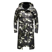 Новинка года брендовая зимняя куртка Для мужчин хлопок длинная Куртка парка с капюшоном Для мужчин S Куртка утепленная верхняя одежда Куртки пальто