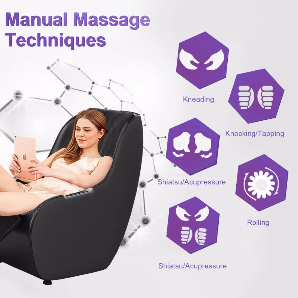 

Giantex Electric Full Body Massage Chair Roller 3D Kneading Knocking Massage Chair Black Living Room Furniture EP23277BK