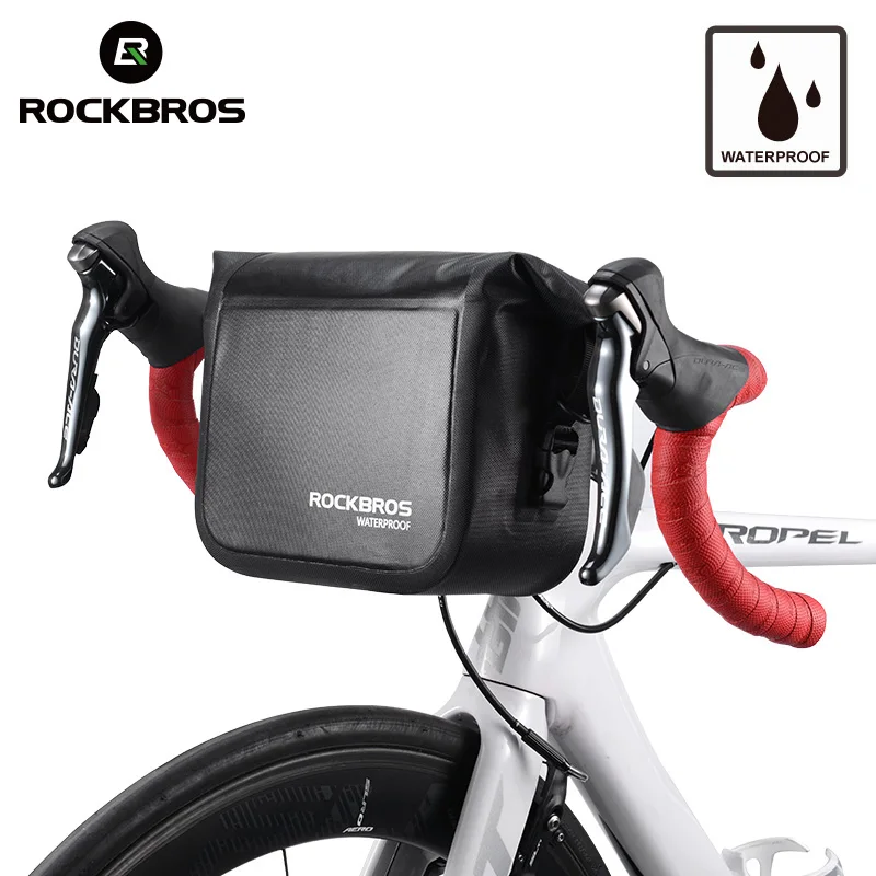 

ROCKBROS Handlebar Bicycle Bags 3L Waterproof Front Tube Pocket Universal Shoulder Pack Cycling Pannier Pouch Bike Accessories