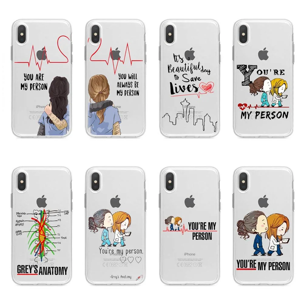 Greys Anatomy You're My Person Soft silicone TPU Phone Case For iPhone 12 Pro Max 11 SE 2020 6s 7 8 Plus X XR XS | Мобильные
