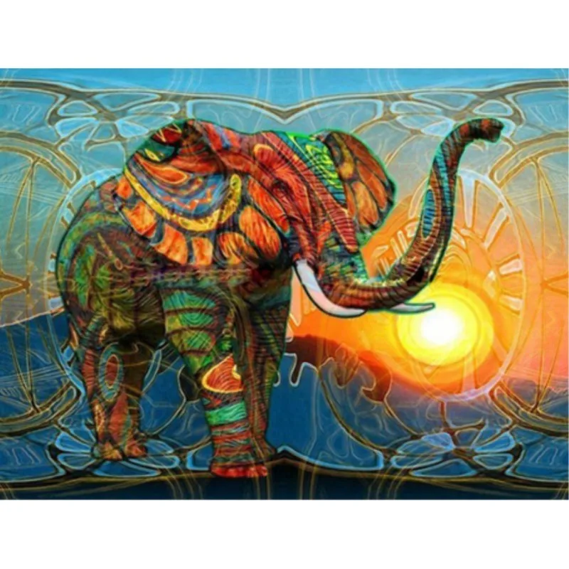 Hot Sale Elephant Diamond Painting Full Round Resin Diamond Paintings