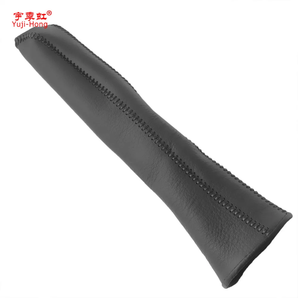 Yuji-Hong Car Handbrake Covers Case for Peugeot 206 207 Citroen C2 Genuine Leather Car-styling Auto Handbrake Grips Black