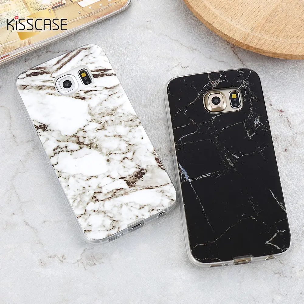 KISSCASE Luxury Marble Case For Samsung Galaxy S8 Plus Case Ultra Thin Soft Back Cover For Samsung Galaxy S8 Plus S7 S6 Edge cases-for-s8+